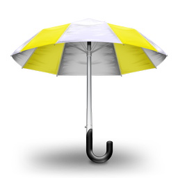 Umbrella Yellow Icon 256x256 png